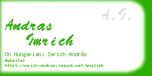 andras imrich business card